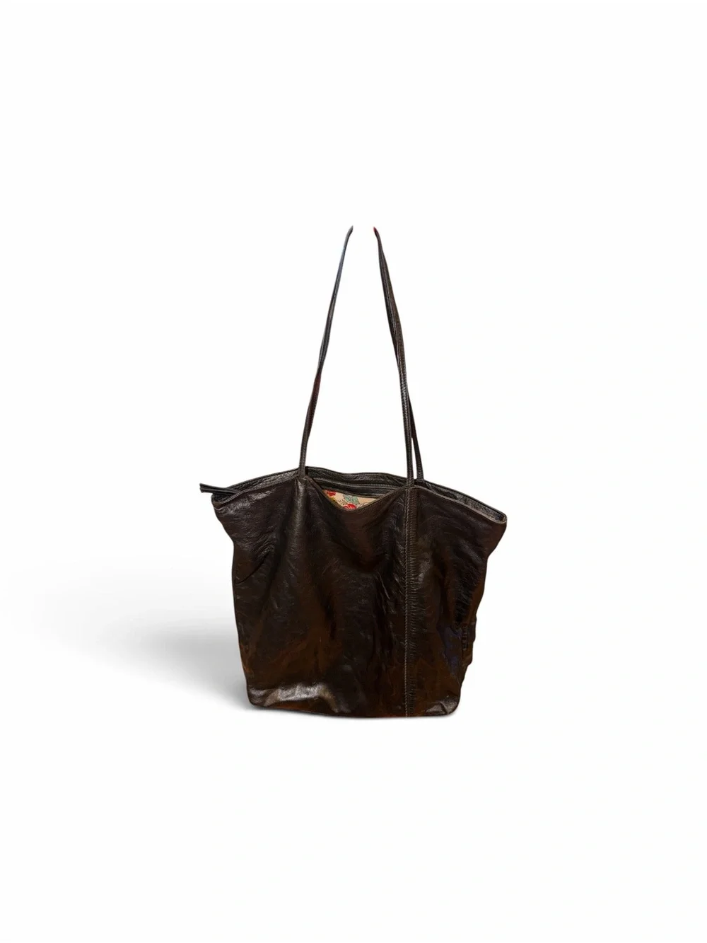 latico Dark BlackLeather Shoulder Tote